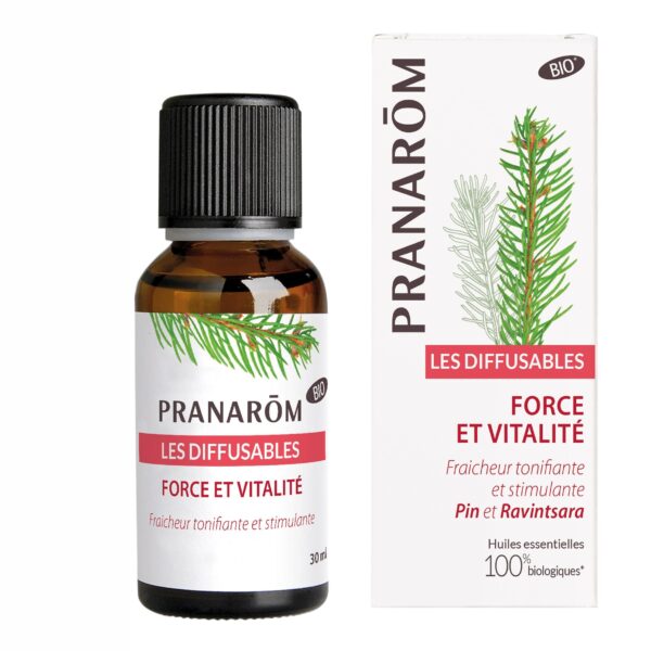 pranarom bio aromamischung les diffusables force et vitalite bio 30ml